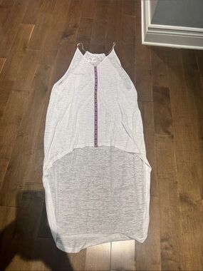 Pitusa White cover up with Pink and Navy Embroidered Detail